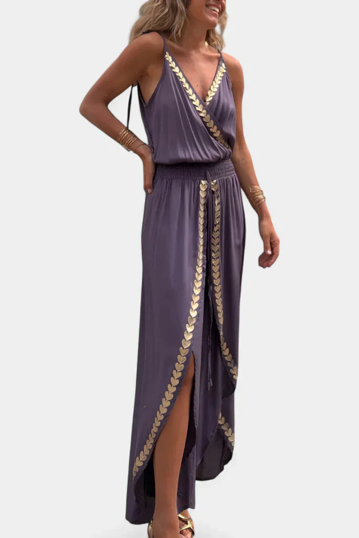 ADRIANA | SUMMER JUMPSUIT WITH GOLD DETAILS