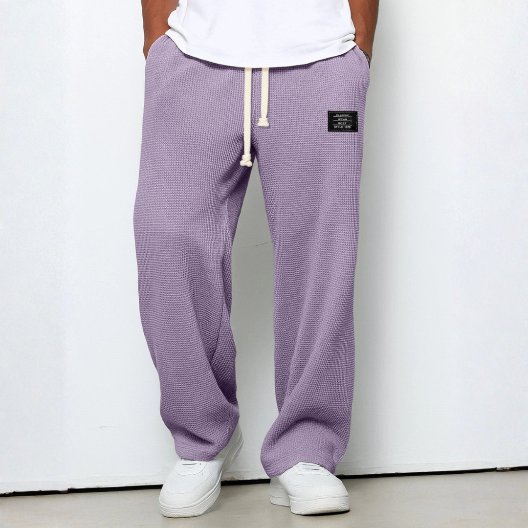 CARMELO | TEXTURED WIDE-LEG TROUSERS