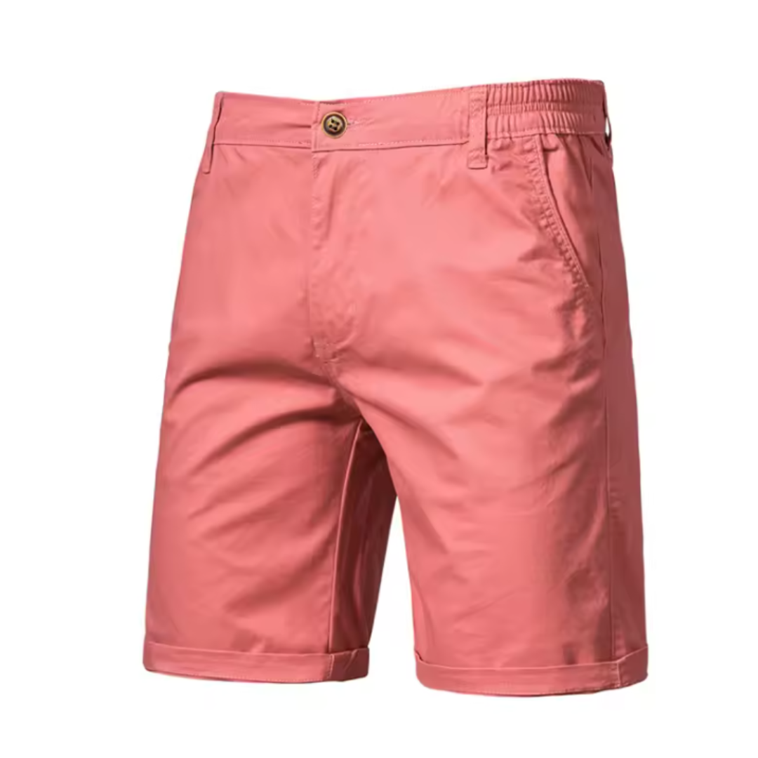 TADDEO | 100% COTTON SHORTS WITH ELASTIC WAIST