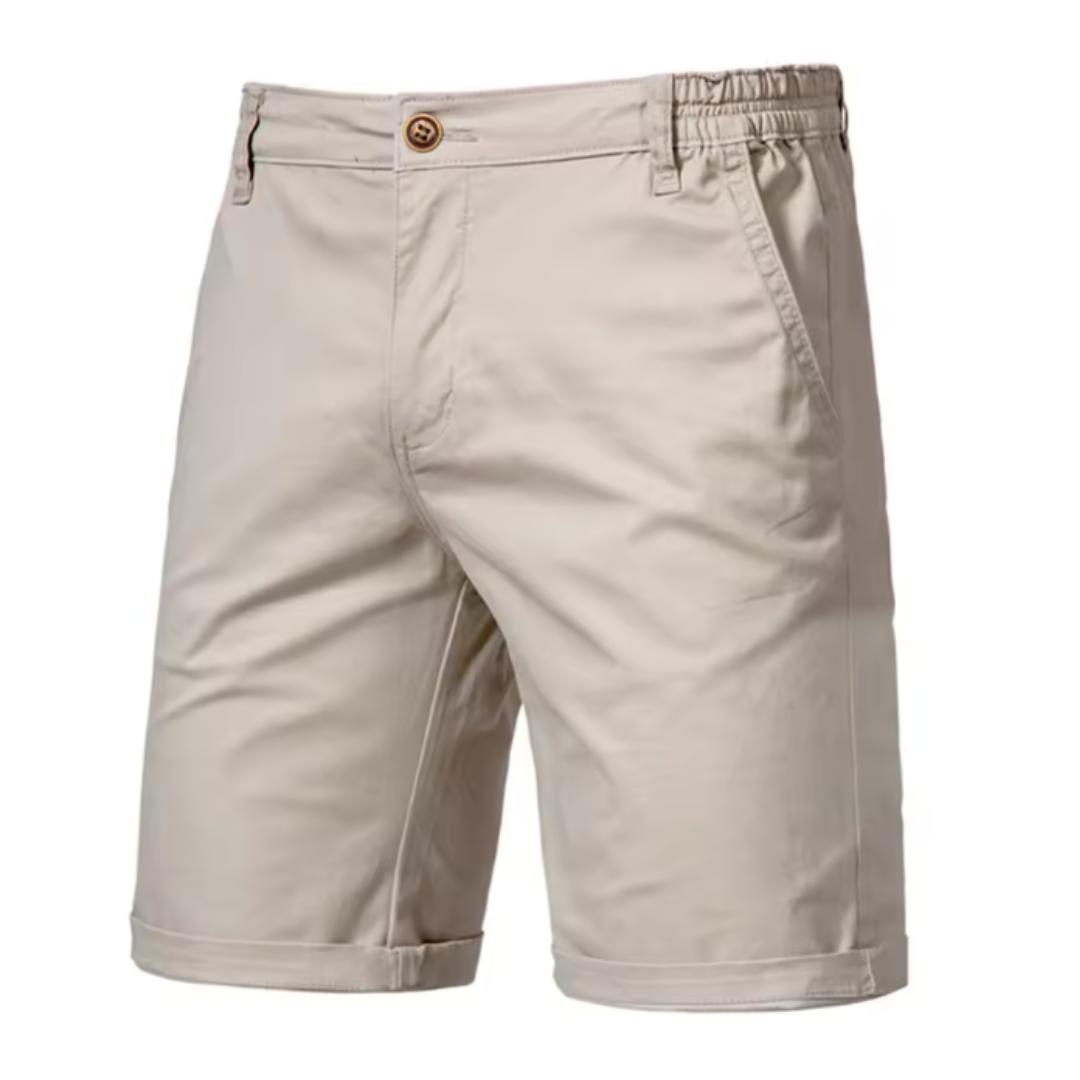 TADDEO | 100% COTTON SHORTS WITH ELASTIC WAIST
