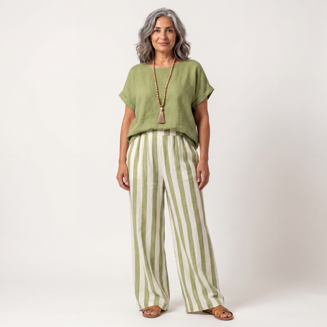 SARA | COMFORTABLE EVERYDAY STRIPED TWO-PIECE SET