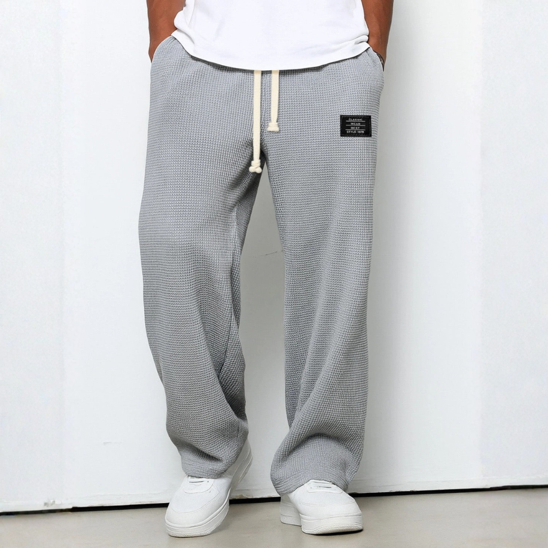 CARMELO | TEXTURED WIDE-LEG TROUSERS