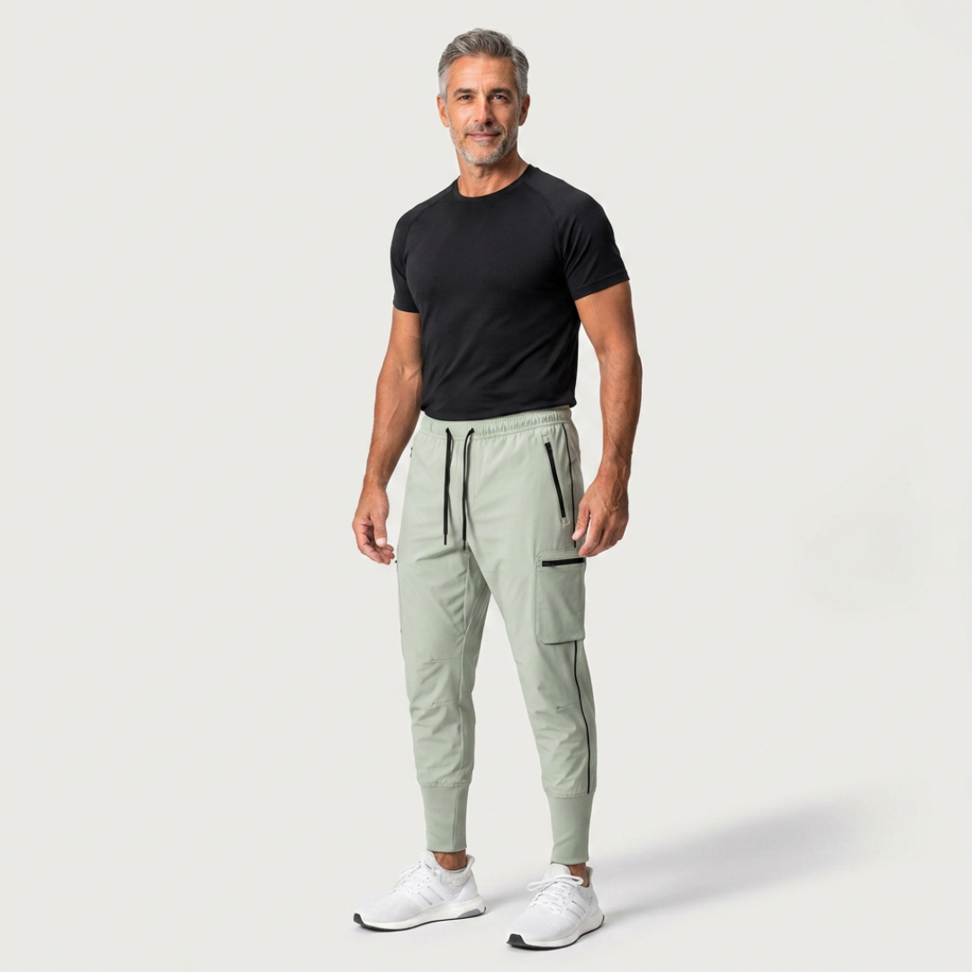 LAVE | QUICK-DRYING MULTI-PURPOSE CARGO PANTS WITH ELASTIC ANKLE CUFFS