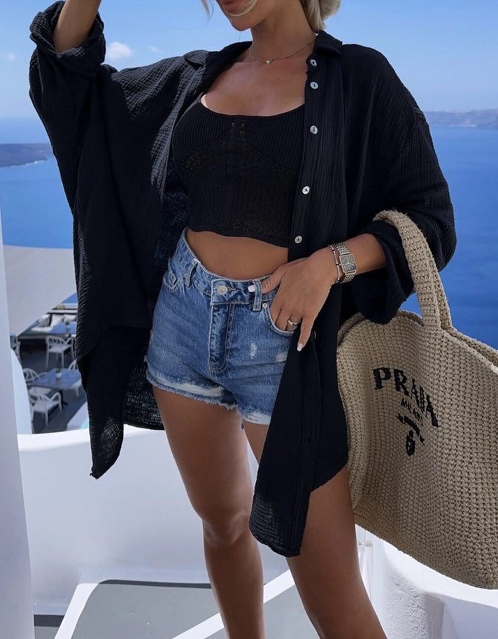 LUCIA | OVERSIZED SEQUIN EYED SHIRT