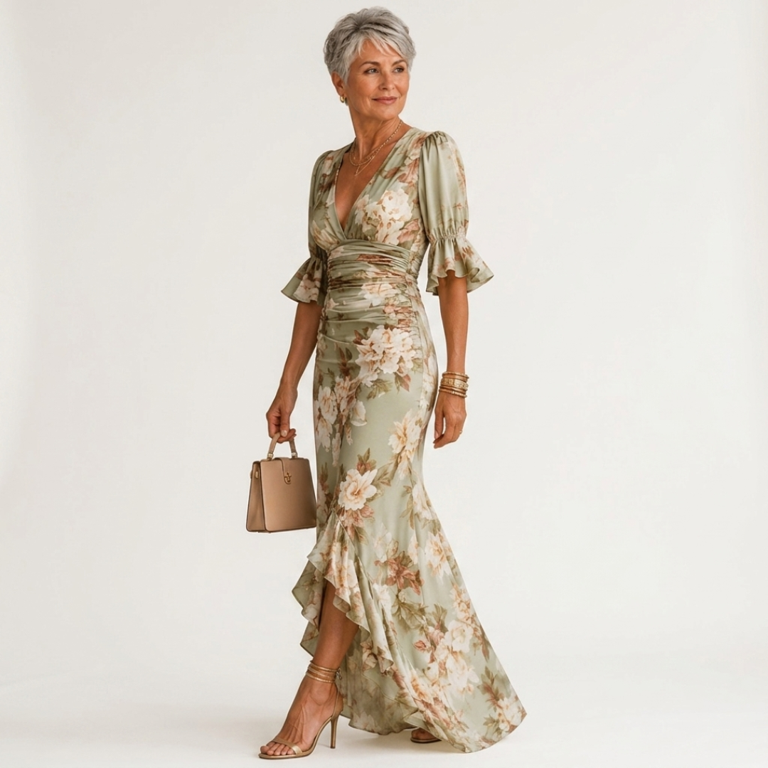 ELISA | MAXI DRESS WITH FLORAL PRINT