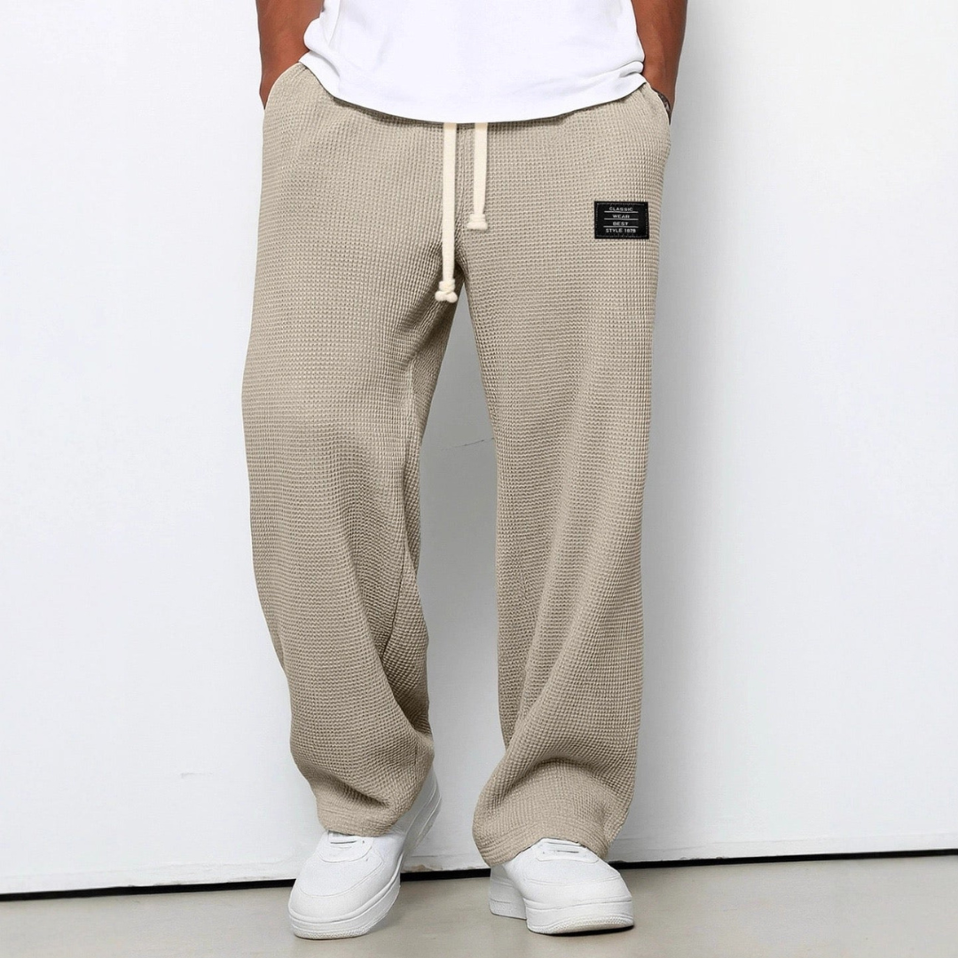 CARMELO | TEXTURED WIDE-LEG TROUSERS
