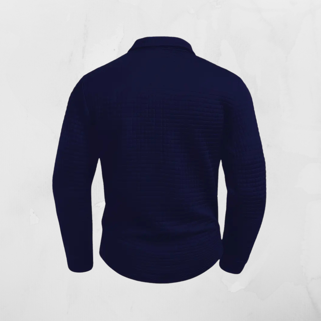 SANTO | LONG-SLEEVED POLO SHIRT WITH ZIP-UP POCKET ON THE ARM