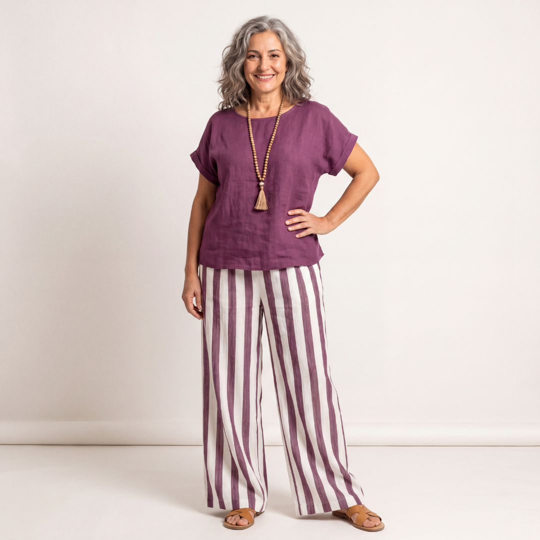 SARA | COMFORTABLE EVERYDAY STRIPED TWO-PIECE SET