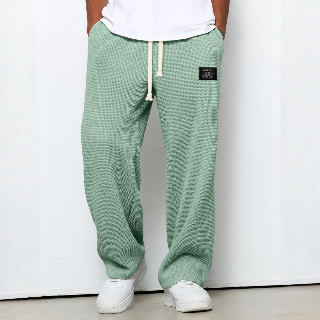 CARMELO | TEXTURED WIDE-LEG TROUSERS