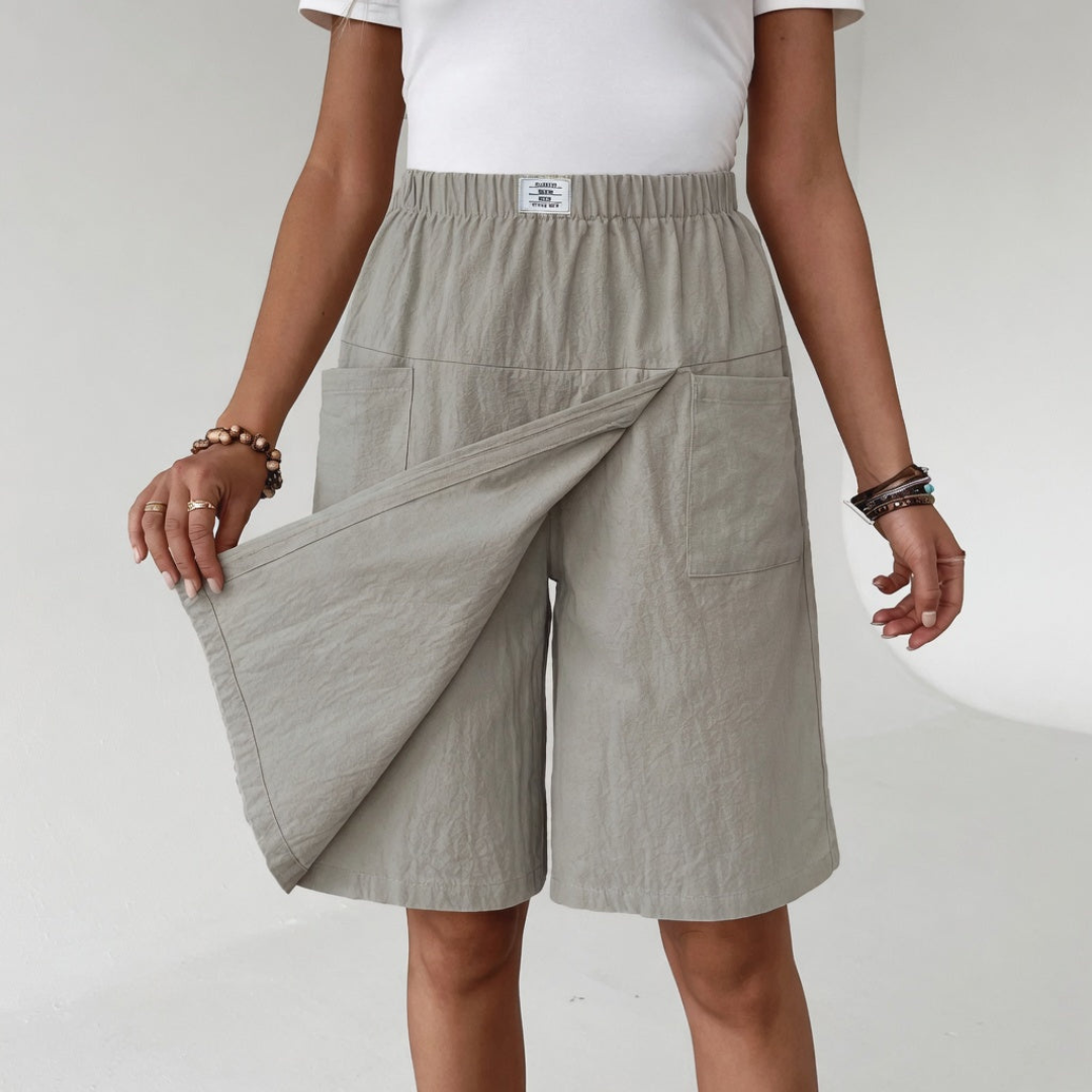 IDA | SKIRT-STYLE SHORTS WITH ELASTIC WAIST
