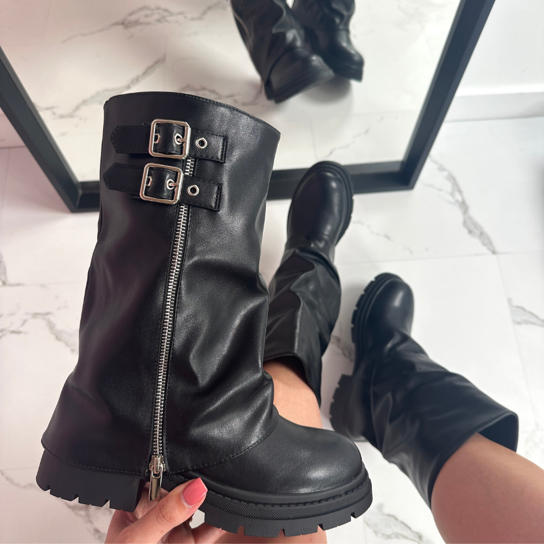 ZARA | COVERED ZIP BOOTS