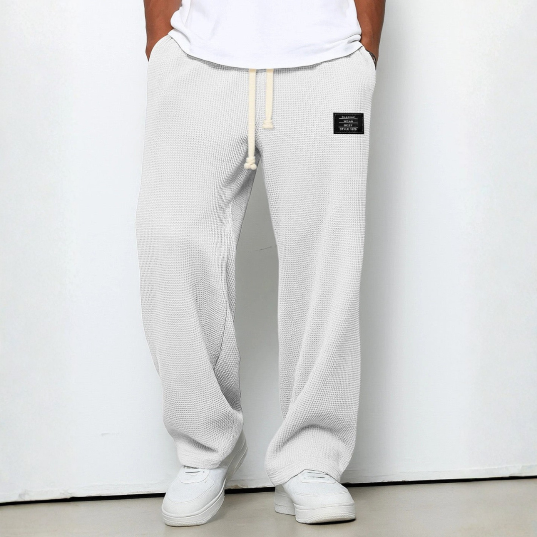 CARMELO | TEXTURED WIDE-LEG TROUSERS