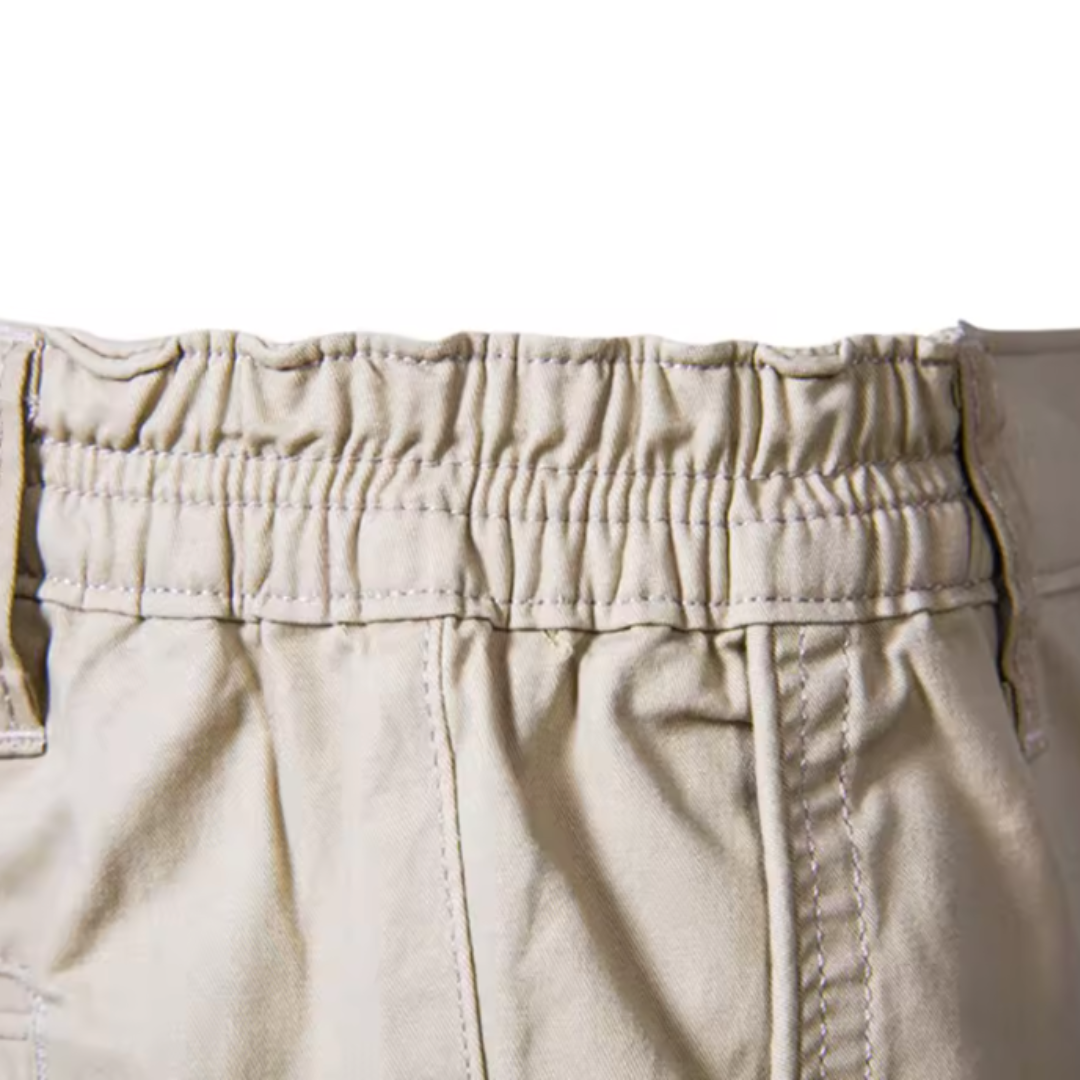 TADDEO | 100% COTTON SHORTS WITH ELASTIC WAIST