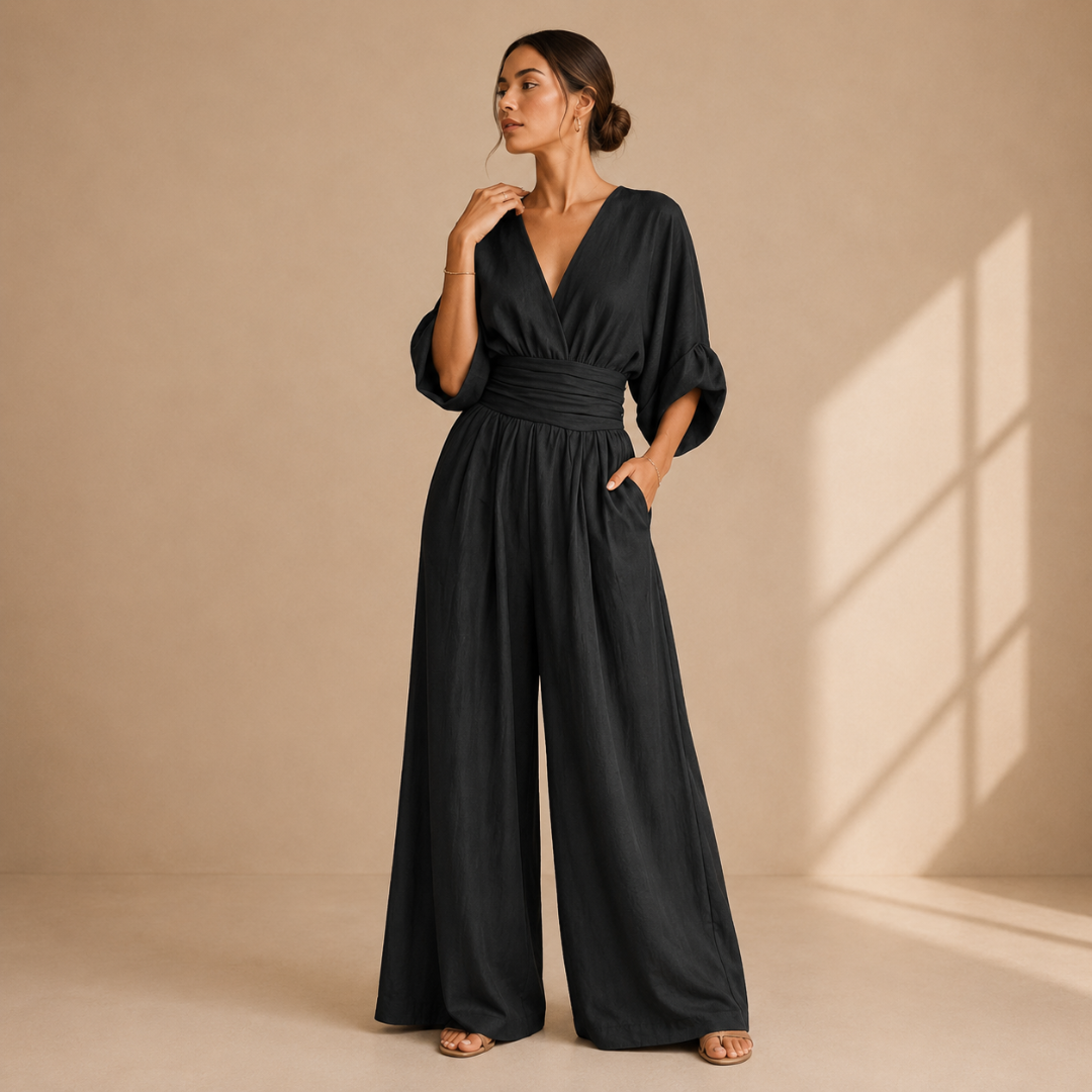 NELLA | V-NECK JUMPSUIT WITH A SOFT FIT