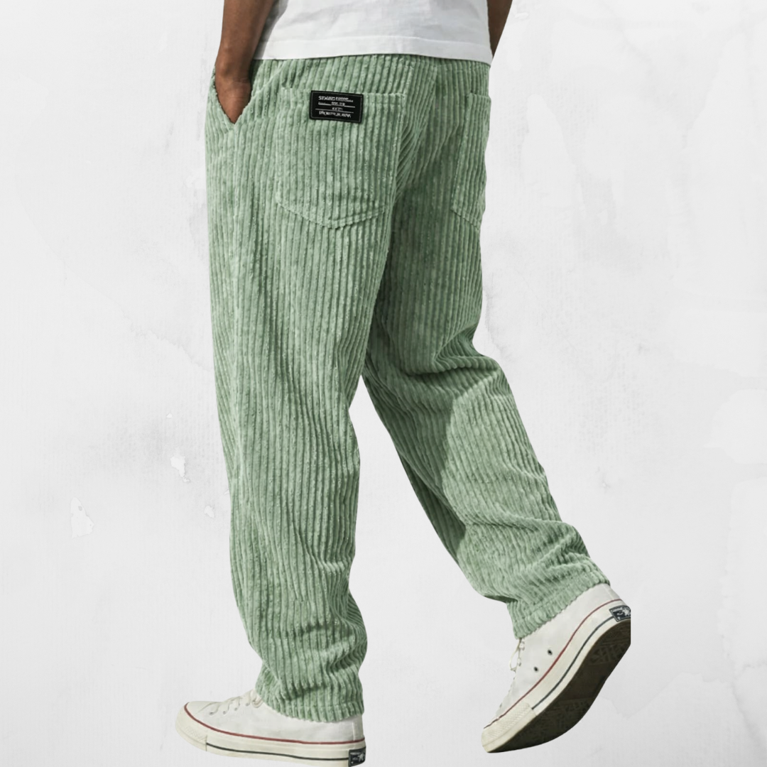 FIRST | VELVET TROUSERS WITH A RELAXED FIT
