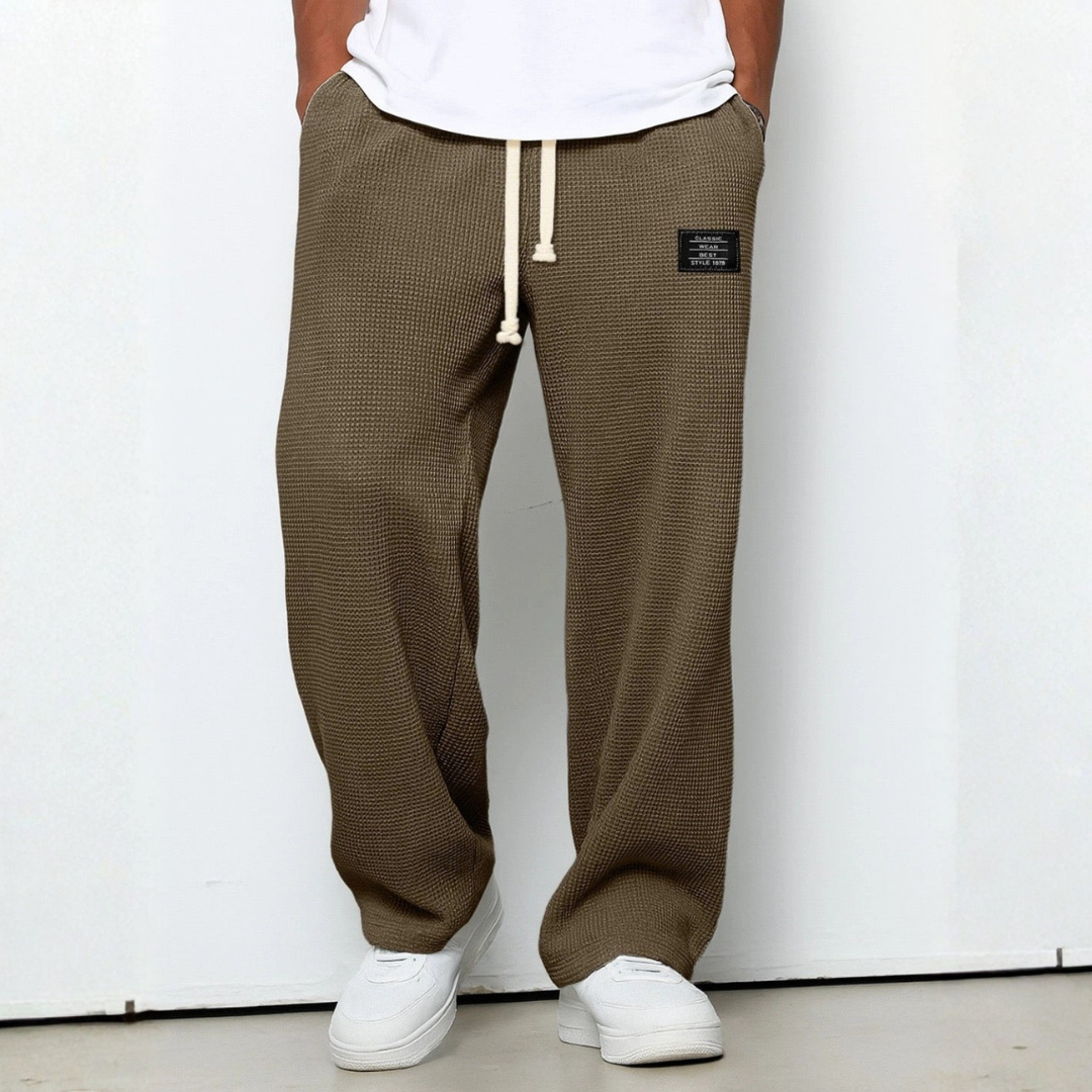 CARMELO | TEXTURED WIDE-LEG TROUSERS