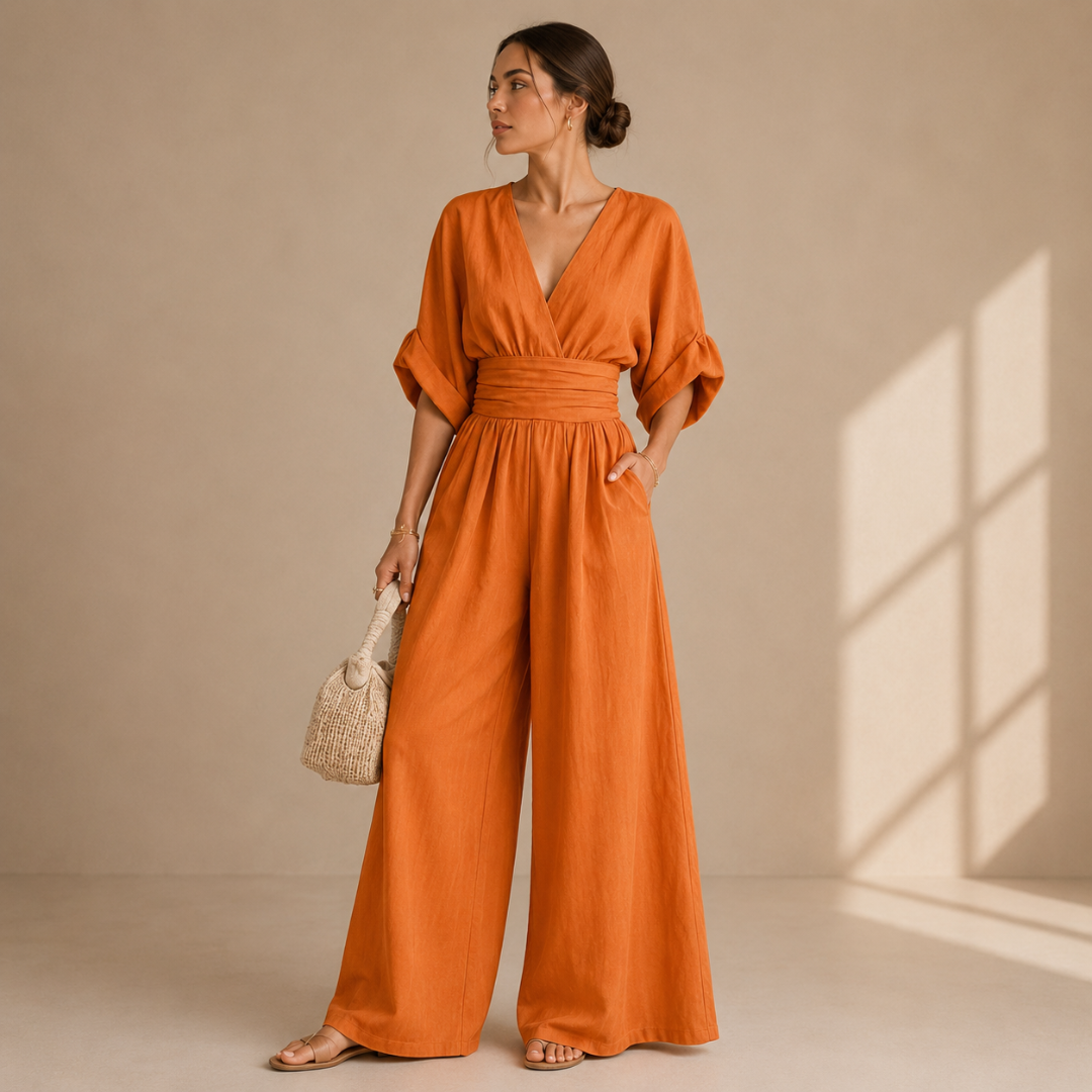 NELLA | V-NECK JUMPSUIT WITH A SOFT FIT