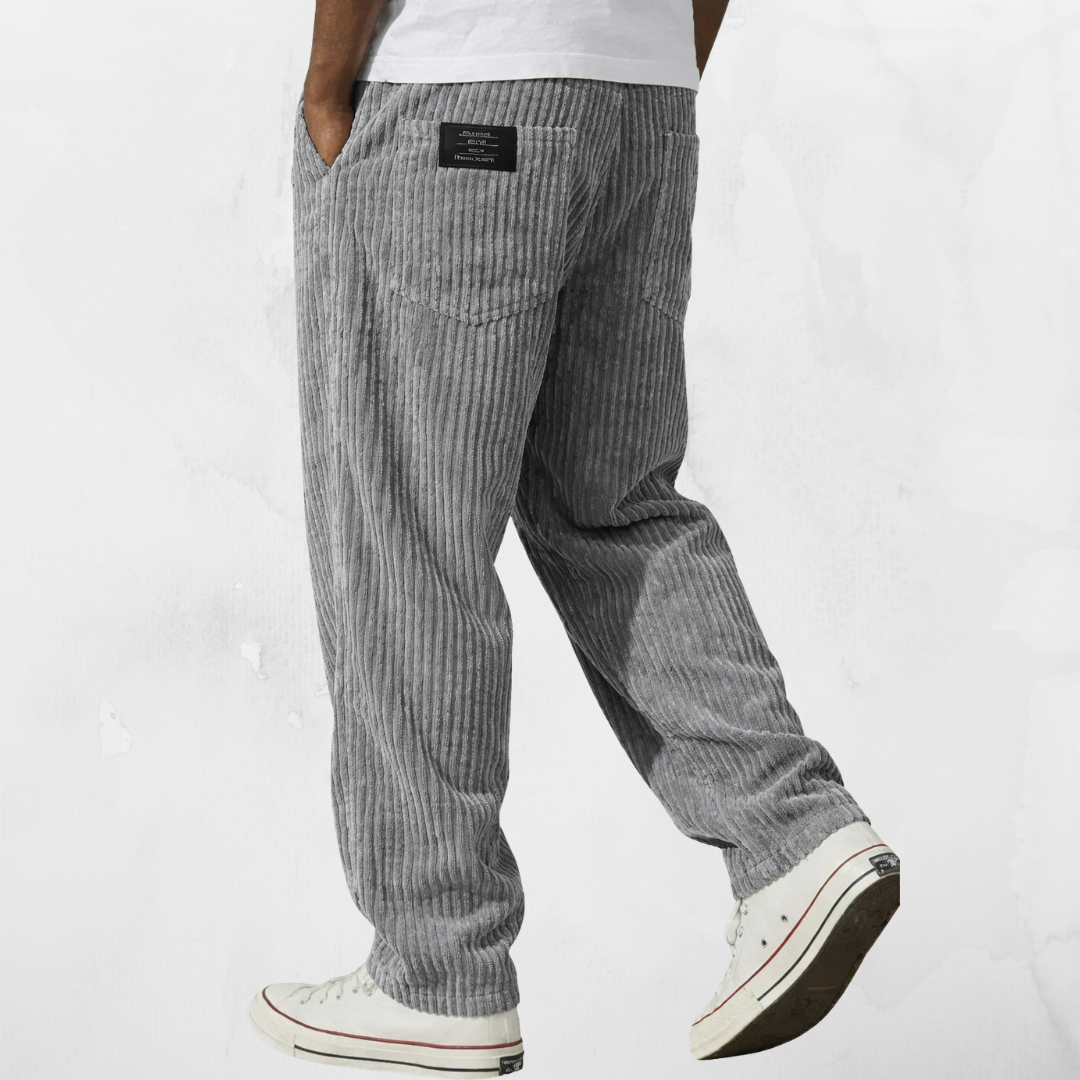 FIRST | VELVET TROUSERS WITH A RELAXED FIT