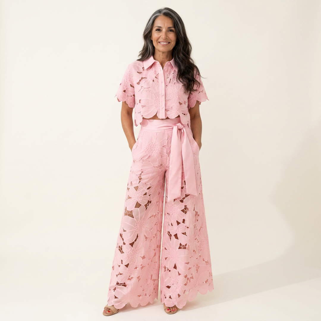 MELISA | ELEGANT TWO-PIECE SUIT WITH FLORAL PRINT