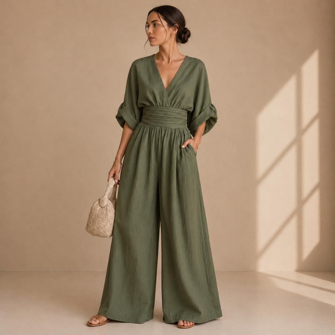NELLA | V-NECK JUMPSUIT WITH A SOFT FIT