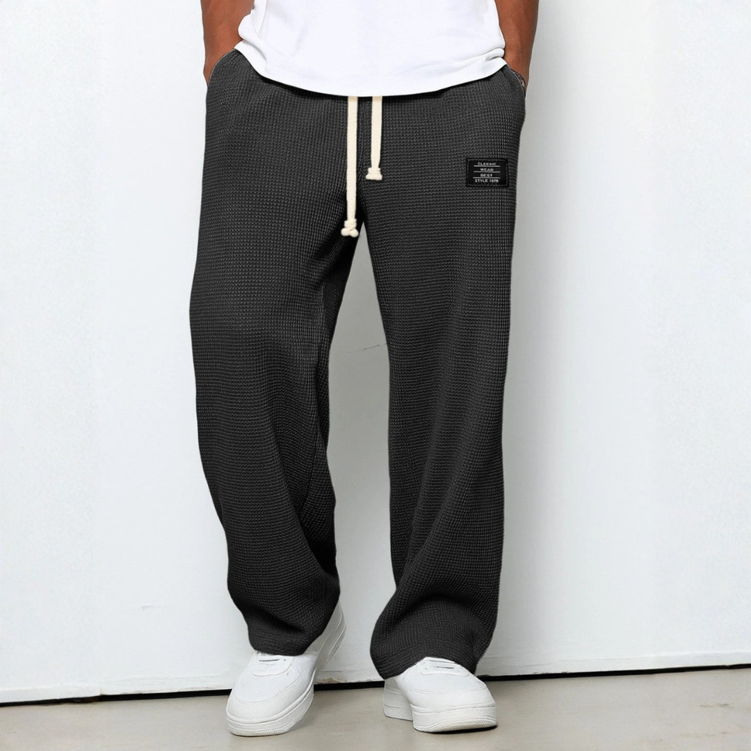 CARMELO | TEXTURED WIDE-LEG TROUSERS
