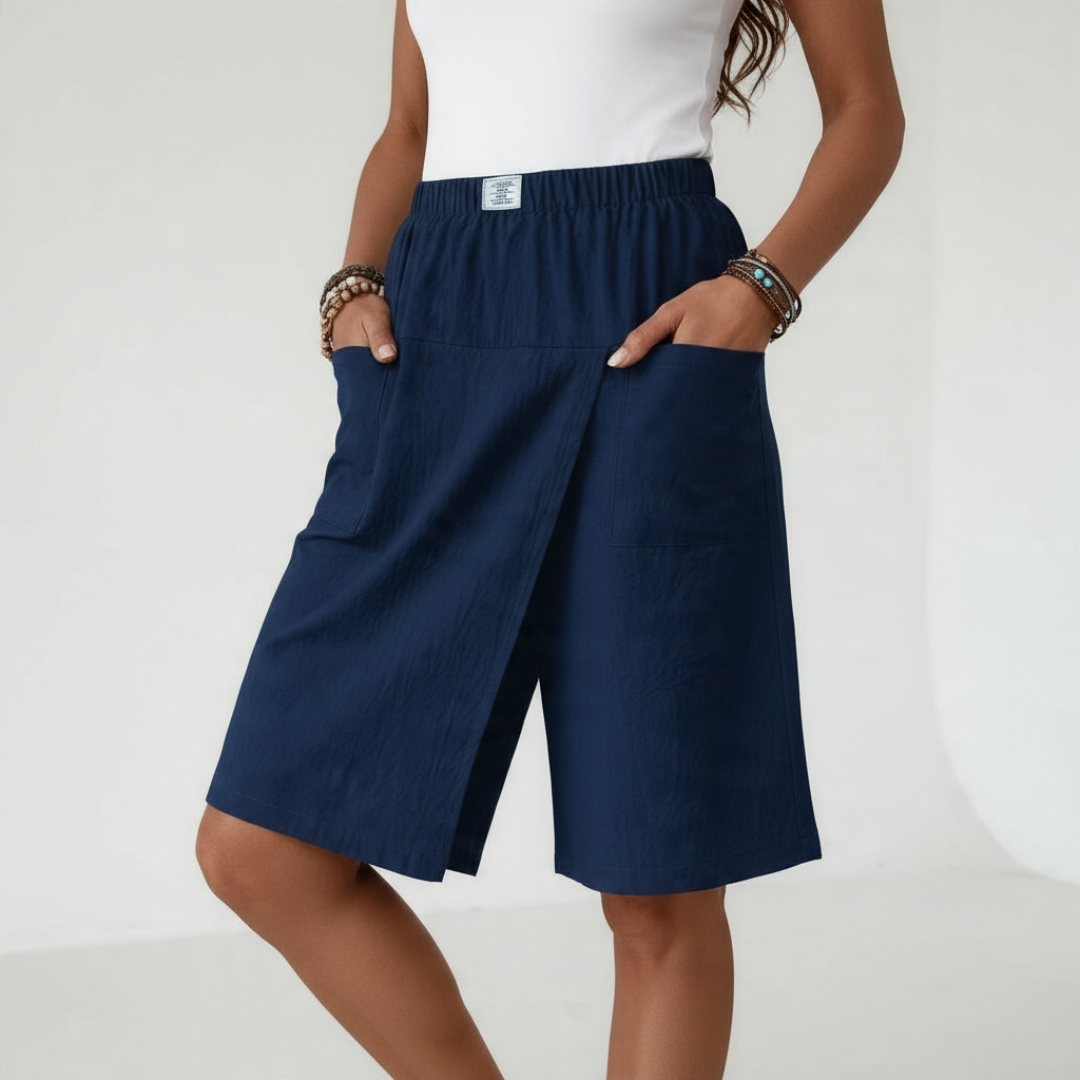 IDA | SKIRT-STYLE SHORTS WITH ELASTIC WAIST