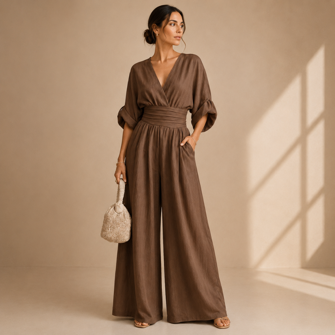 NELLA | V-NECK JUMPSUIT WITH A SOFT FIT