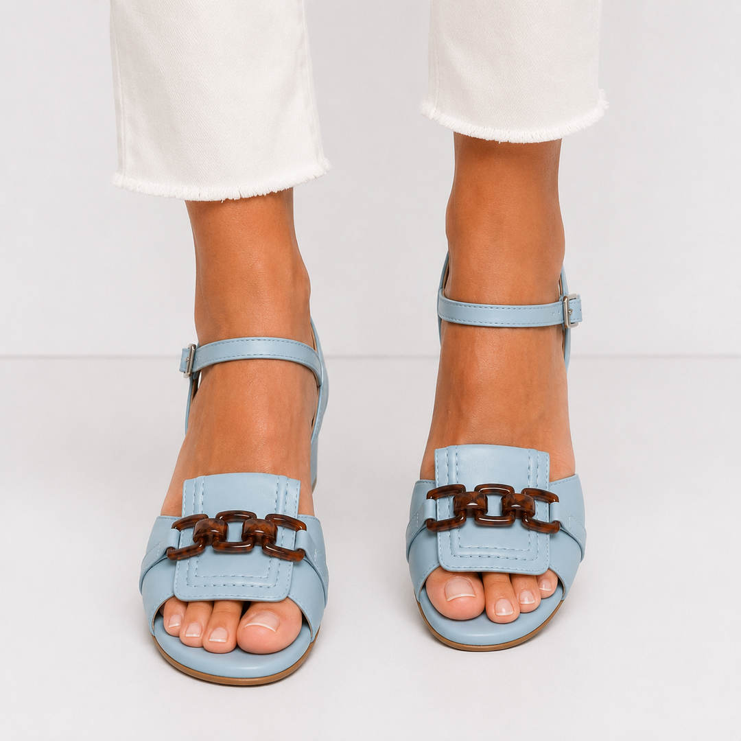 SARA | LOW BLOCK SANDALS