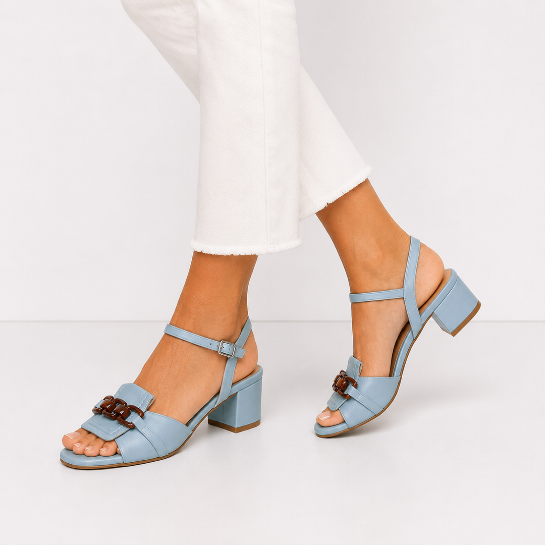 SARA | LOW BLOCK SANDALS