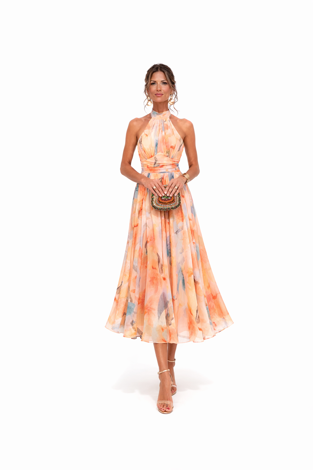 BRUNA | HALTER-NECK DRESS