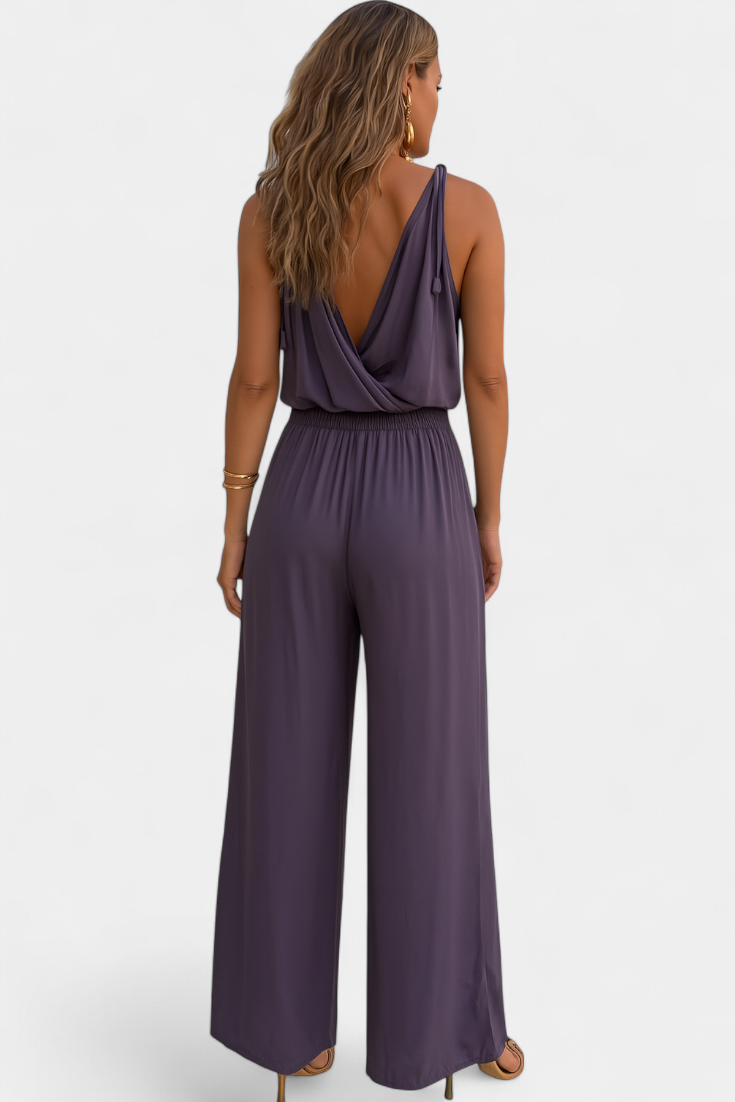 ADRIANA | SUMMER JUMPSUIT WITH GOLD DETAILS