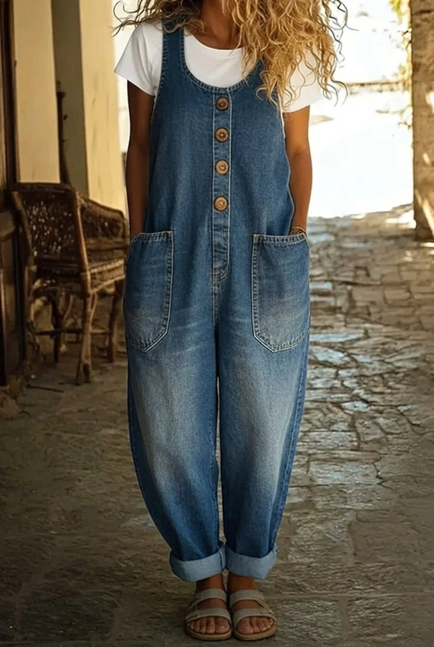 SICILY | VINTAGE WASHED DENIM OVERALLS