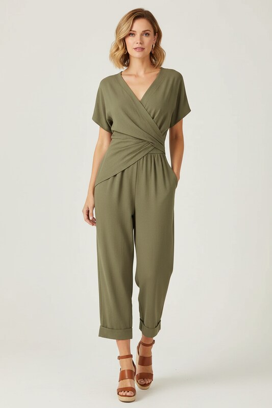 ROSELLA | TWO-PIECE SUIT WITH FRONT BELT