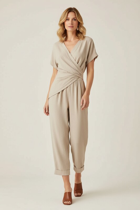 ROSELLA | TWO-PIECE SUIT WITH FRONT BELT