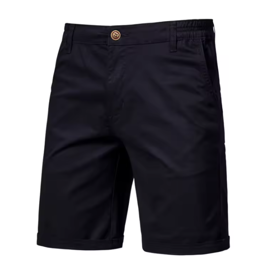TADDEO | 100% COTTON SHORTS WITH ELASTIC WAIST