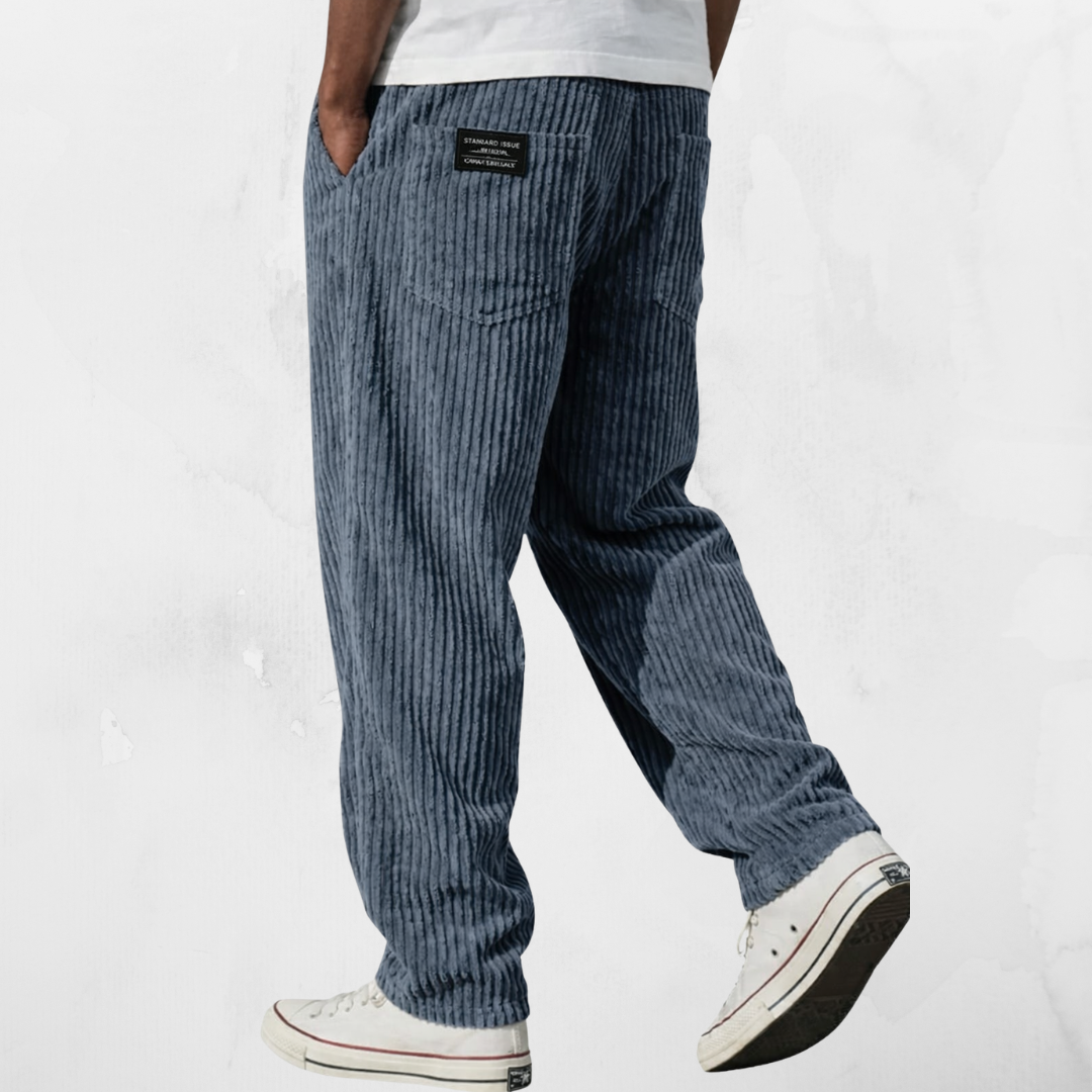 FIRST | VELVET TROUSERS WITH A RELAXED FIT
