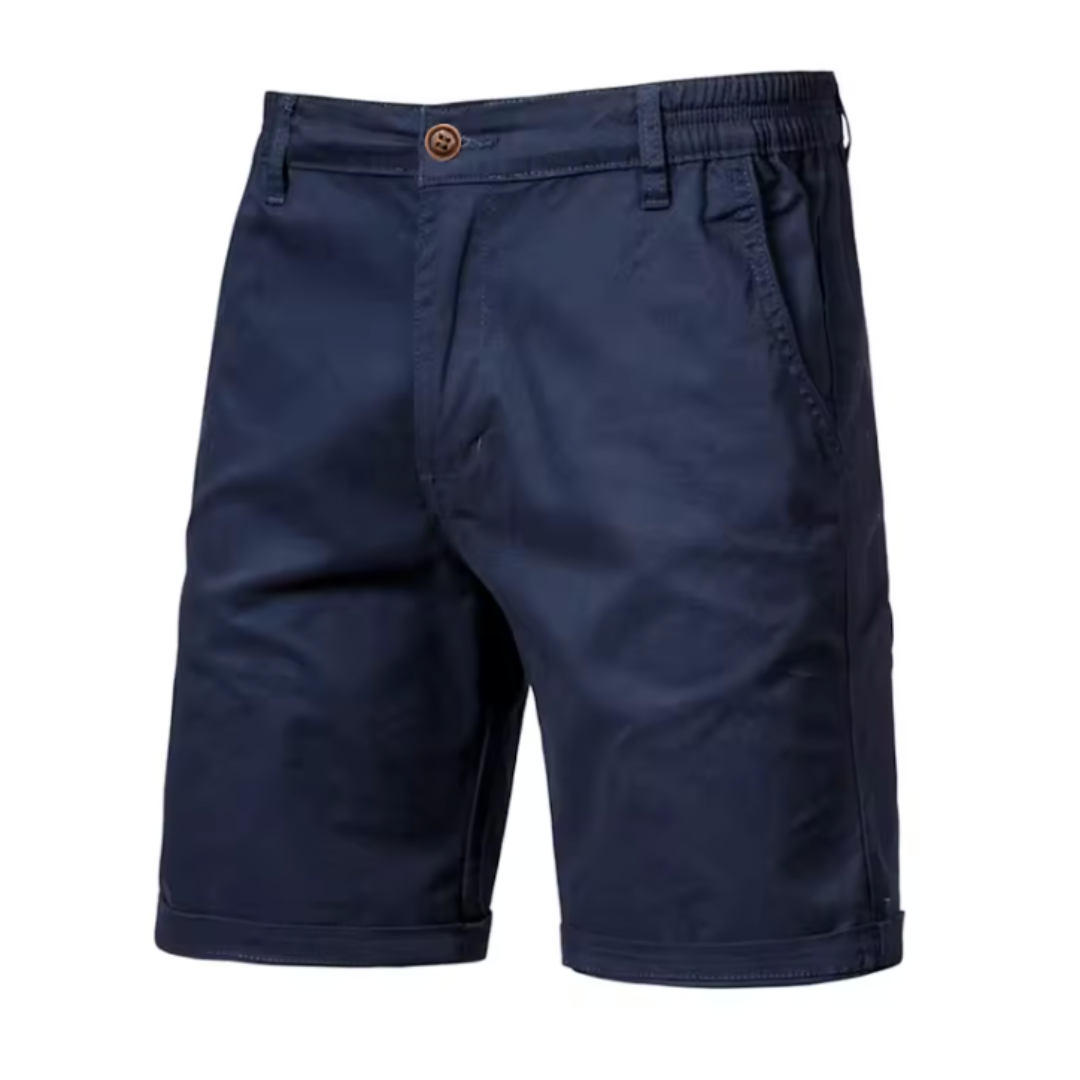 TADDEO | 100% COTTON SHORTS WITH ELASTIC WAIST