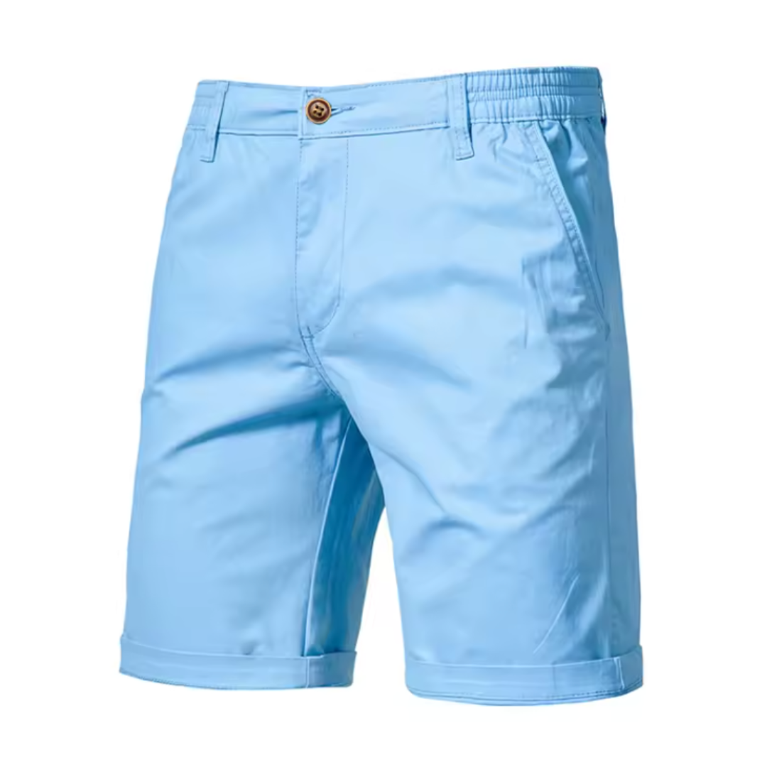 TADDEO | 100% COTTON SHORTS WITH ELASTIC WAIST