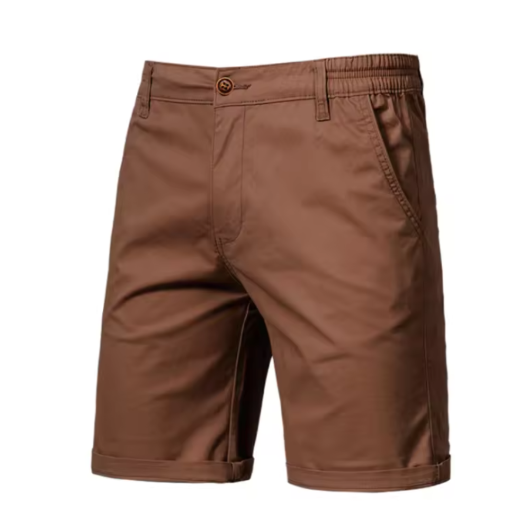 TADDEO | 100% COTTON SHORTS WITH ELASTIC WAIST