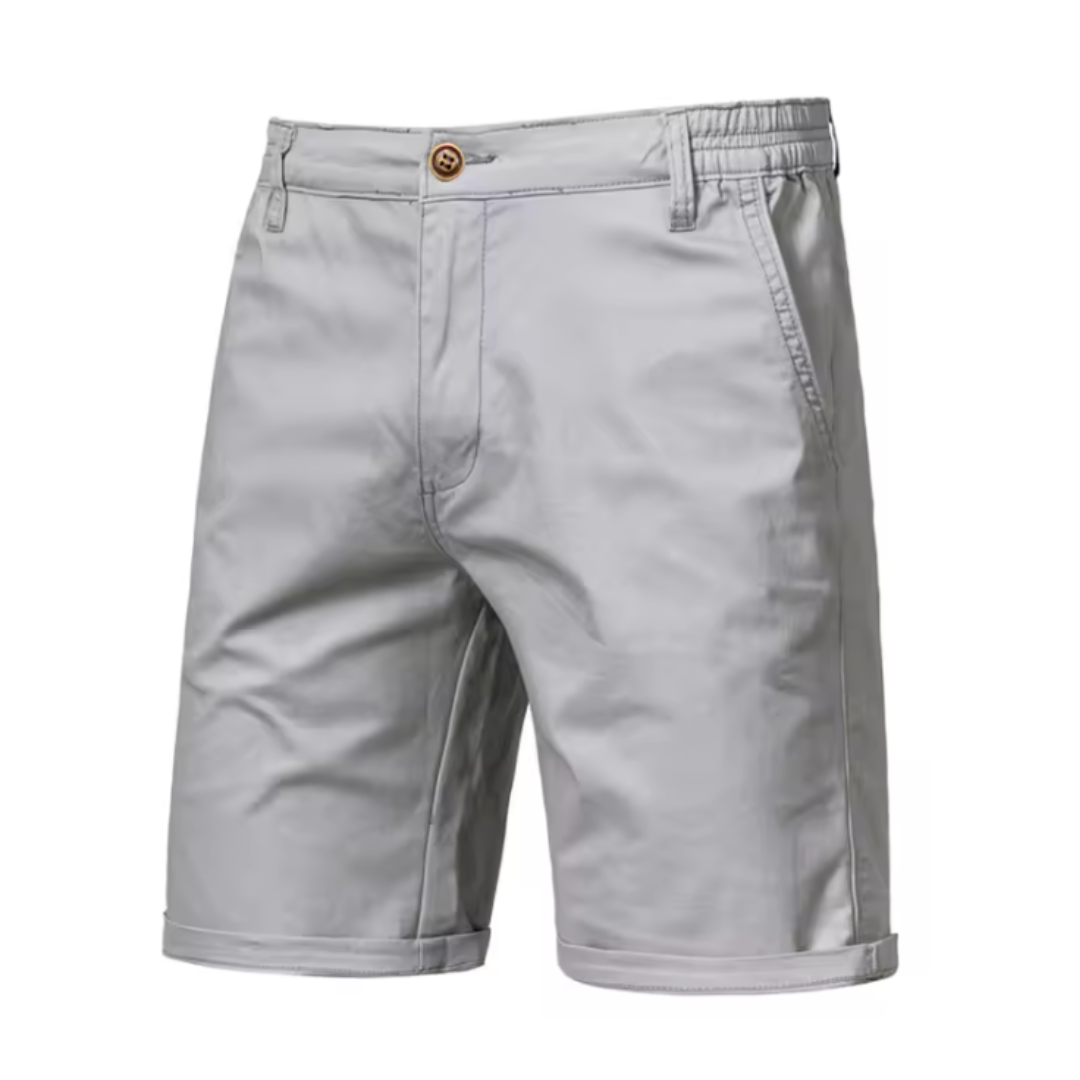 TADDEO | 100% COTTON SHORTS WITH ELASTIC WAIST