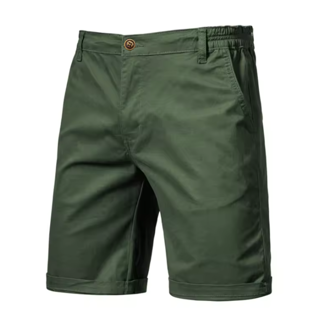 TADDEO | 100% COTTON SHORTS WITH ELASTIC WAIST