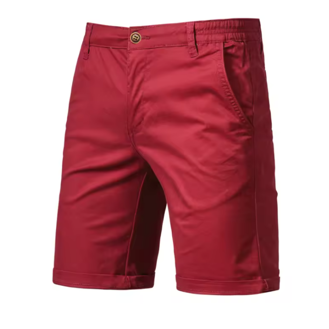 TADDEO | 100% COTTON SHORTS WITH ELASTIC WAIST