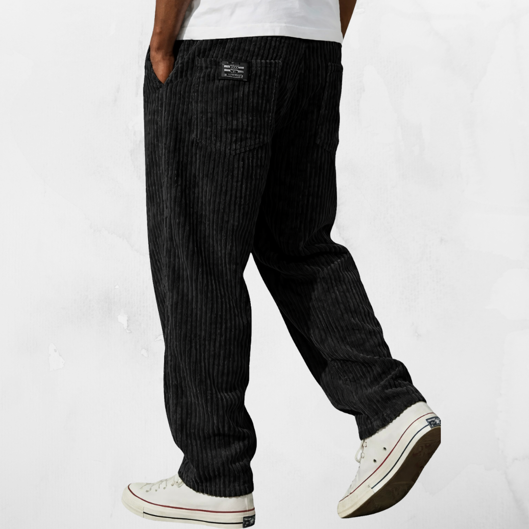 FIRST | VELVET TROUSERS WITH A RELAXED FIT