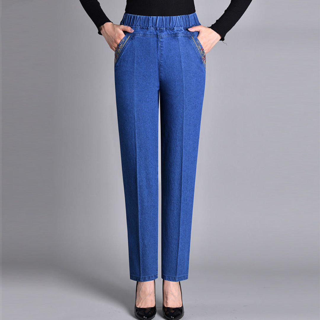 SERAFINA | STRETCH JEANS WITH ELASTIC WAIST