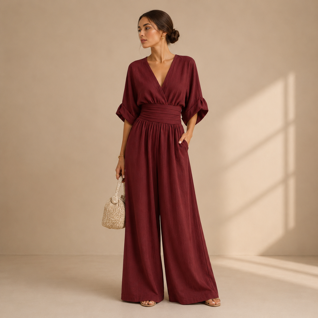 NELLA | V-NECK JUMPSUIT WITH A SOFT FIT
