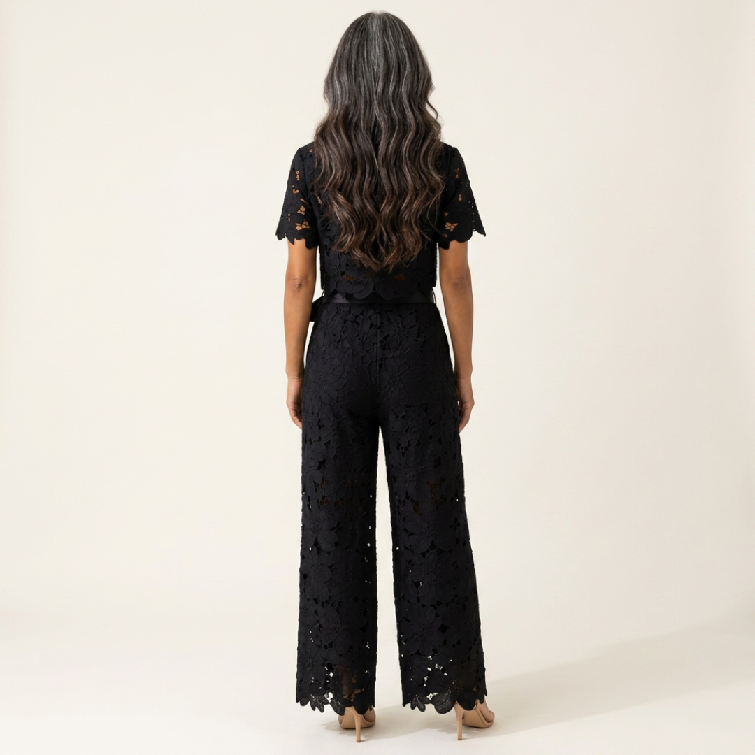 MELISA | ELEGANT TWO-PIECE SUIT WITH FLORAL PRINT