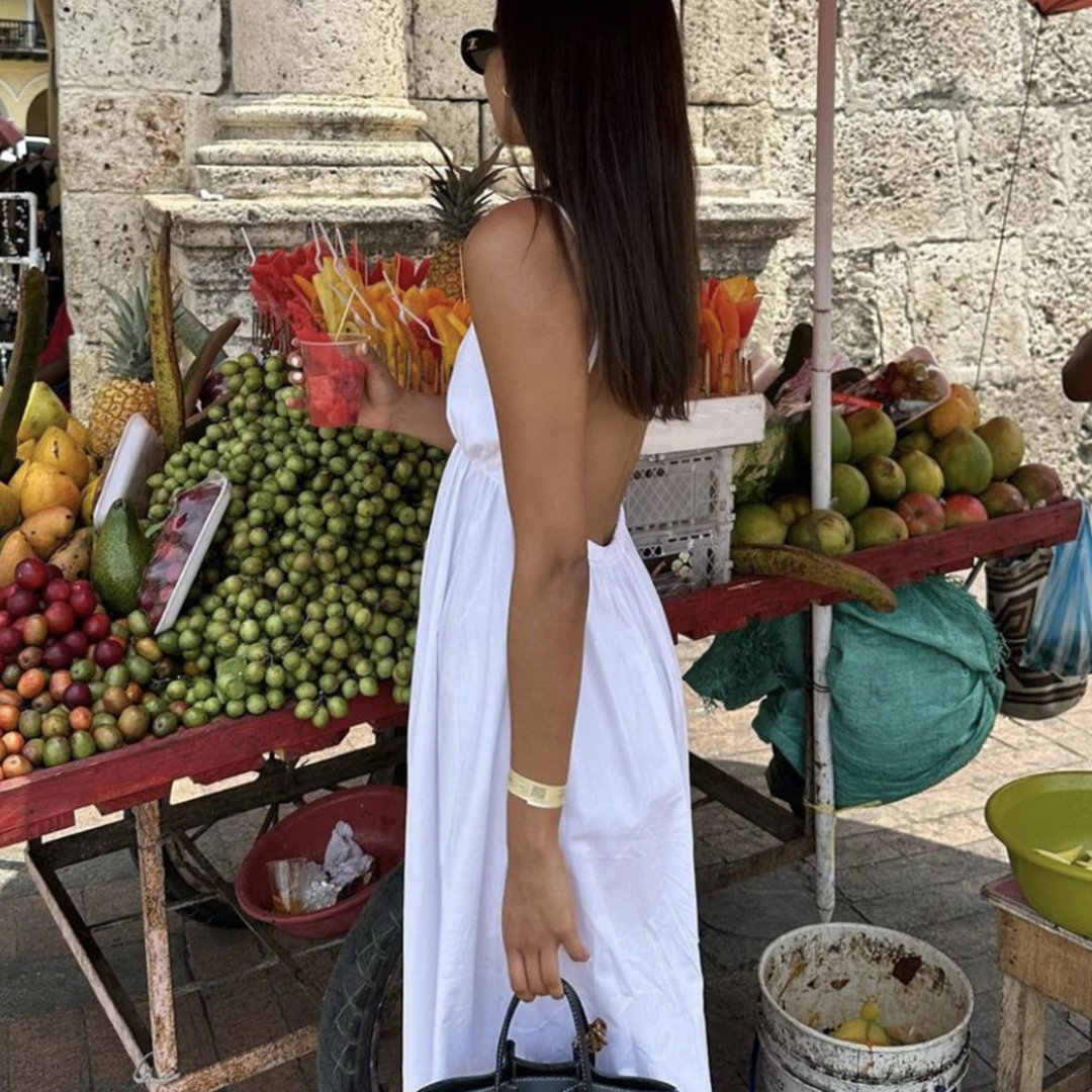 CAPRI | LONG DRESS WITH OPEN BACK