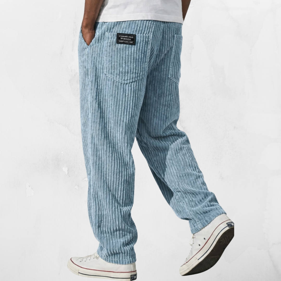 FIRST | VELVET TROUSERS WITH A RELAXED FIT