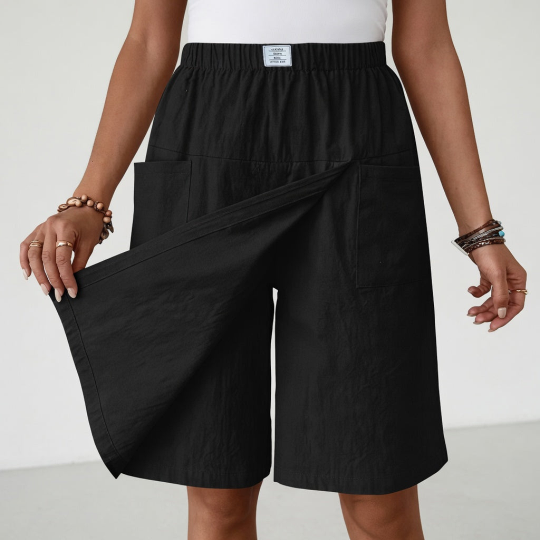 IDA | SKIRT-STYLE SHORTS WITH ELASTIC WAIST