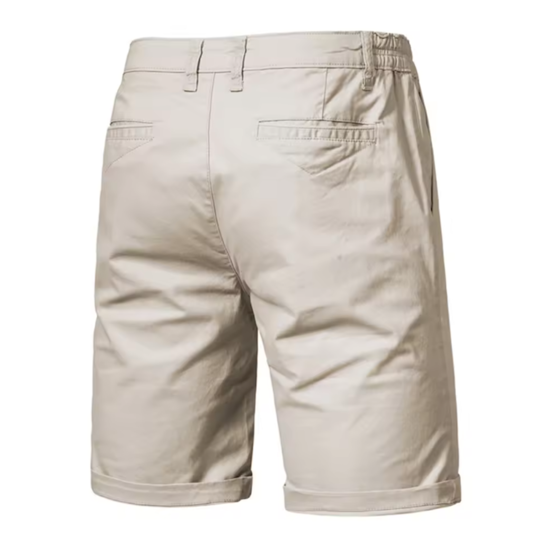 TADDEO | 100% COTTON SHORTS WITH ELASTIC WAIST